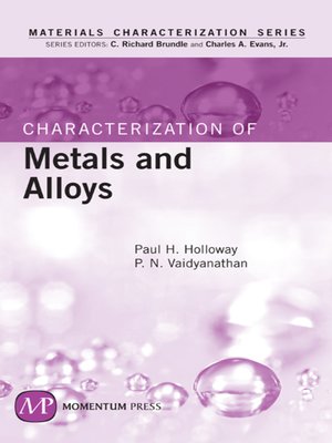 cover image of Characterization of Metals and Alloys